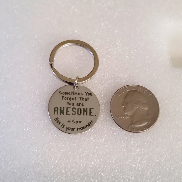 CCO Awesome Keychain Keyring Stainless Steel Round Stainless Steel OS New - Picture 4 of 8